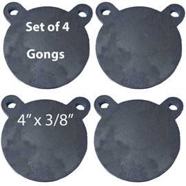 Tactical Scorpion Gear TSG-GG44 AR500 Set of Four 4" x 3/8" Steel Shooting Target Gong Laser Cut