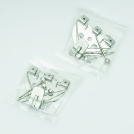 Fukui Metal and Craft Safety Stainless Steel X-Hooks S4006-2, Compatible with Drywall and Wood Walls, Fall Prevention Function Included, Large, Set of 2