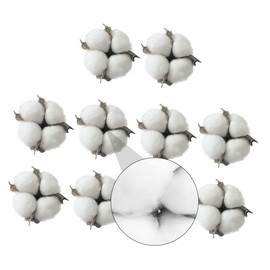 OFFSCH 10 Pack Cotton Ball Decorations Christmas Tree Adornments Realistic Cotton Balls for DIY Decor Wall Hanging Wedding Home