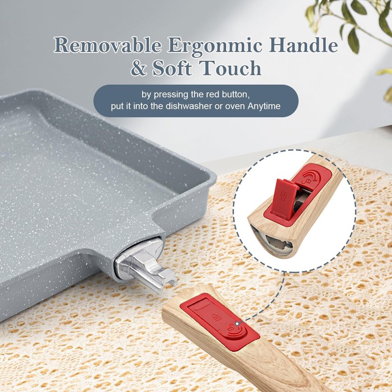 AIKENBBKK Ceramic Nonstick Tamagoyaki Pan, Japanese Omelette Pan omelette egg