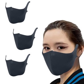 SHADOW DANCE UK 3 PCS Cotton Anti-dust Mouth Face mask Protect Cover Bandana Balaclavas, 2-Layer Unisex Reusable Fashion Washable Cover - Pack of 3, Grey Neoprene