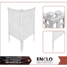 Zippity Outdoor Products Enclo Privacy Screens ZP19047 Highland Lattice Privacy Screen (2-Pack), White