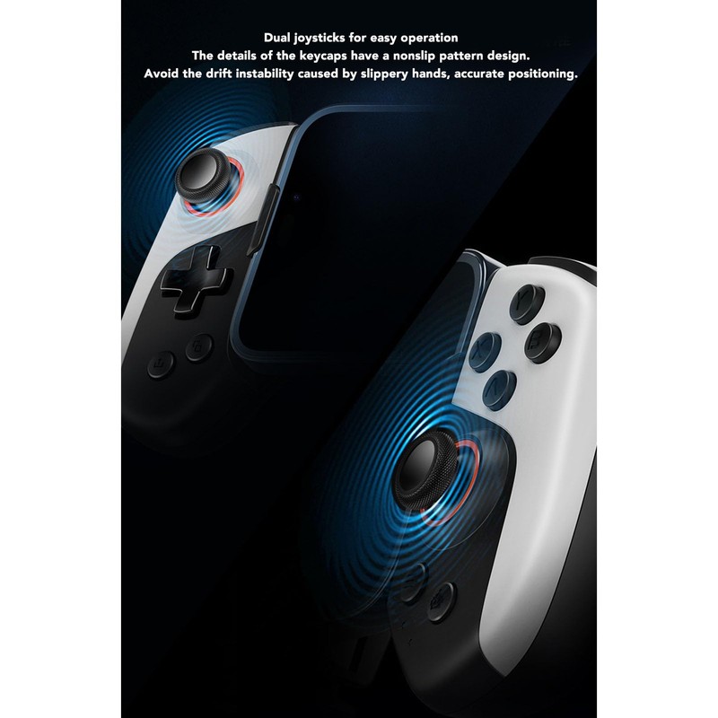 Yunir Controlador Telescópico de Gamepad Configuraciones Personalizables, Bluetooth, 15 Botones,