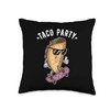 Smarty Pants Designs Party, Funny Taco Lover Gift Throw Pillow,
