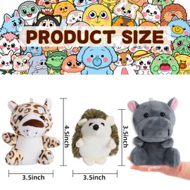 cideny Small Stuffed Animal Bulk - 12 Cute & Cuddly Small Plush Toys, 4.5 Inch Fluffy Stuffies, Animals Keychain Decoration, Carnival Prizes, School Gifts, Valentine's Day and More