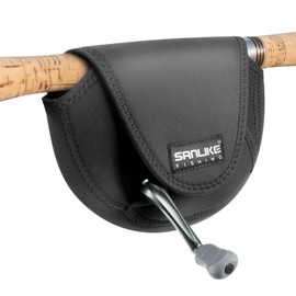 SANLIKE Reel Cover, Neoprene Reel Cover, Spinning Reel, Reel Protective Cover, Reel Protective Cover, Black, 4 Sizes Available, S/M/L/XL, black, L Size: Fits 5,000 to 6,000 reels