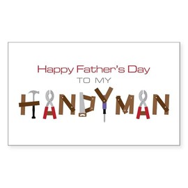 CafePress Happy Father's Day to My Handyman Sticker Rectangle Bumper Sticker Car Decal