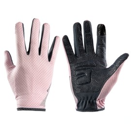 SUJAYU Full Finger Gloves Women Men, Super Thin Hiking Gloves Cycling Gloves Bike Accessories for Adult Bikes, Driving Gloves Women UV Protection Gloves Gym Gloves for Women (Pink, Medium)