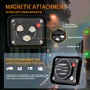 Nilight 12LED Magnetic Wireless Trailer Lights 2PCS Rechargeable Portable Hazard