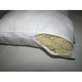 Pillow with 100% Virgin Wool, Cotton Cover, Made in Germany (40 x 80)