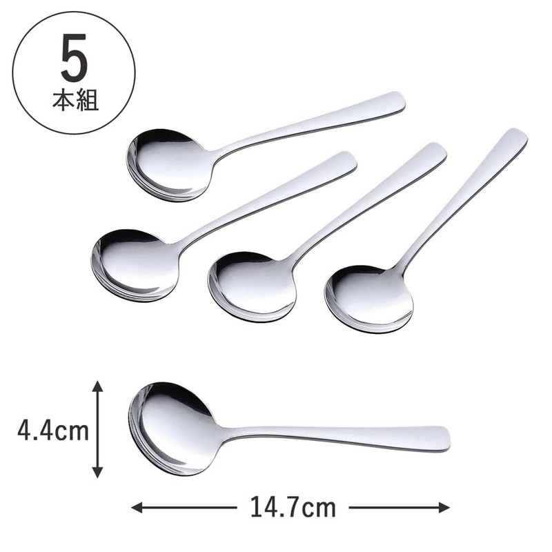 Shimomura Kihan Tsubame Sanjo 40249 Tsubame Soup Spoon, Set of