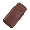 Leather Cigar Case Portable 3 Finger Cigar Humidor Carrying Case