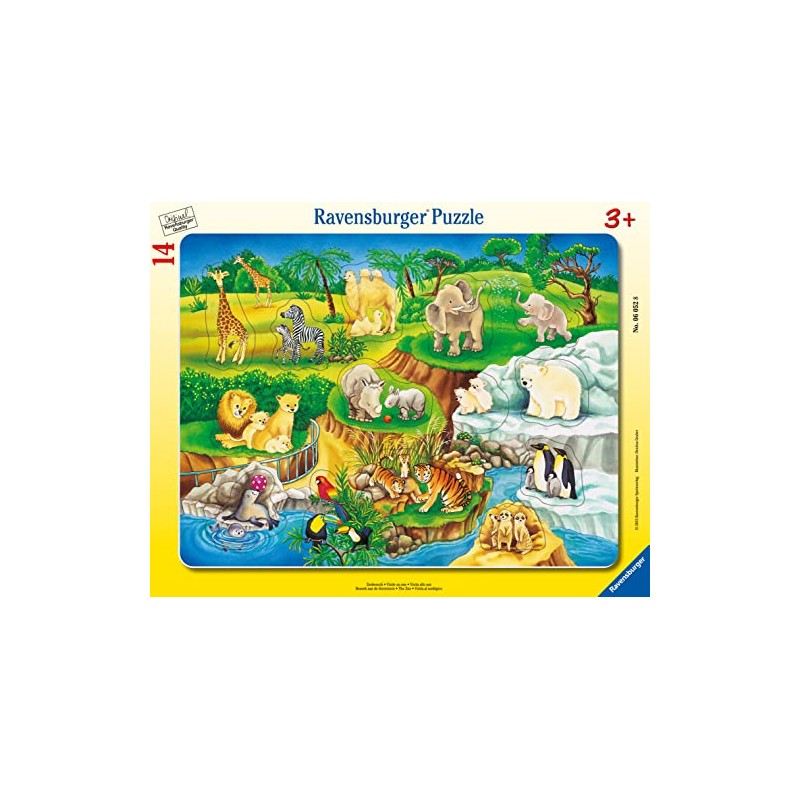 Ravensburger 06052 Children's Puzzle, Zoo Visit, Frame Puzzle