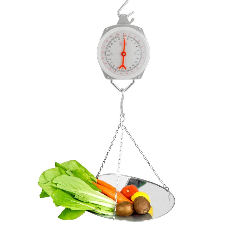 QWORK Precision Hanging Scale, 440lbs / 200kg Capacity, Dual Unit,