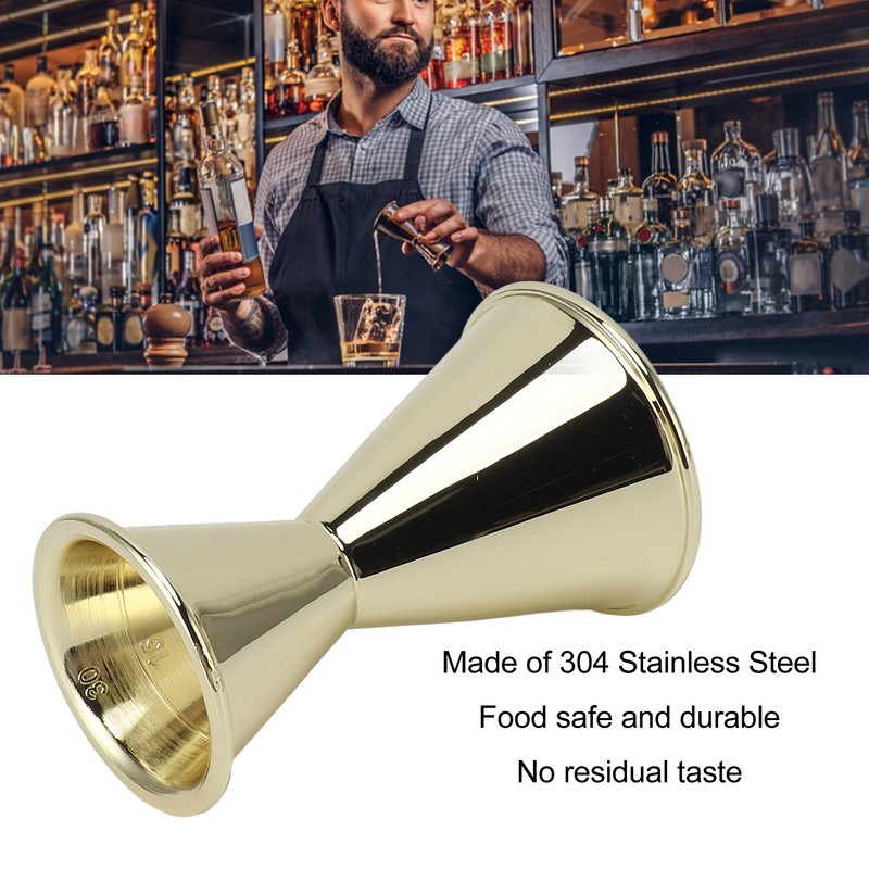 Cocktail Jigger Double Sided Stainless Steel Bar Shot Measuring Cup