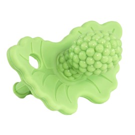 RaZbaby RaZberry Silicone Baby Teether Toy - Berrybumps Soothe Babies Sore Gums - Infant Teething Toy - Hands Free Design - BPA Free - Easy-to-Hold Design - Teething Relief Pacifier - Fruit Shape/Mint