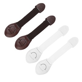 Garosa 4 Unids Cerradura de Seguridad Cinta Adhesiva de Tela Cintas de Bebé Anti-pinch Multi-Función de Bloqueo de la Puerta de Cerradura para Cajón Frigorífico