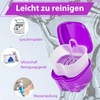 Prothesenetui Prothesenetui Prothesenbehälter Aufbewahrungsbox mit Filter zur Aufbewahrung und Reinigung