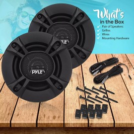 Pyle 3-Way Universal Car Stereo Speakers-300W 6.5” Triaxial Loud Pro Audio Car