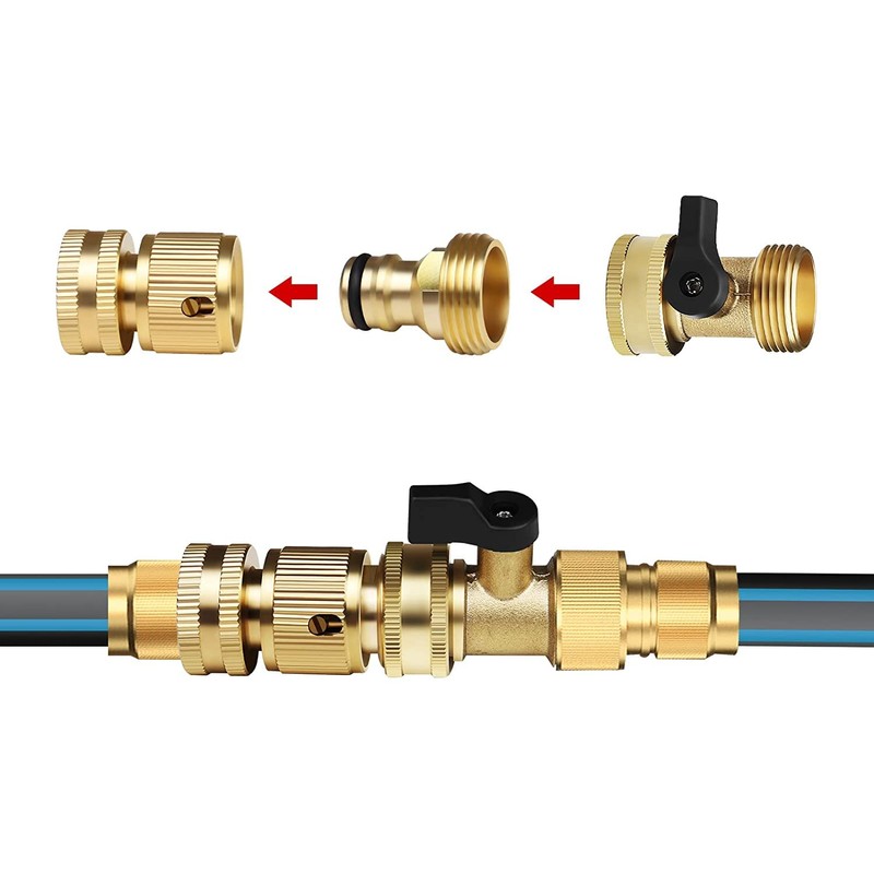 Hydrogarden Brass Garden Hose Connectors