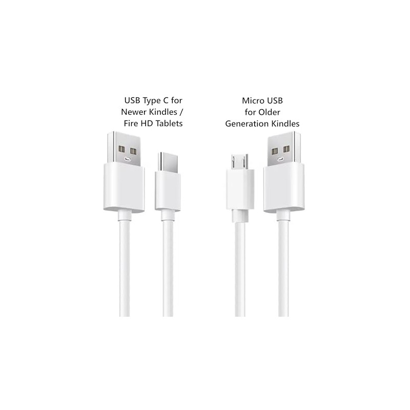 6ft Long USB to Micro-USB & USBC Charger/Charging/Power Cable Cord