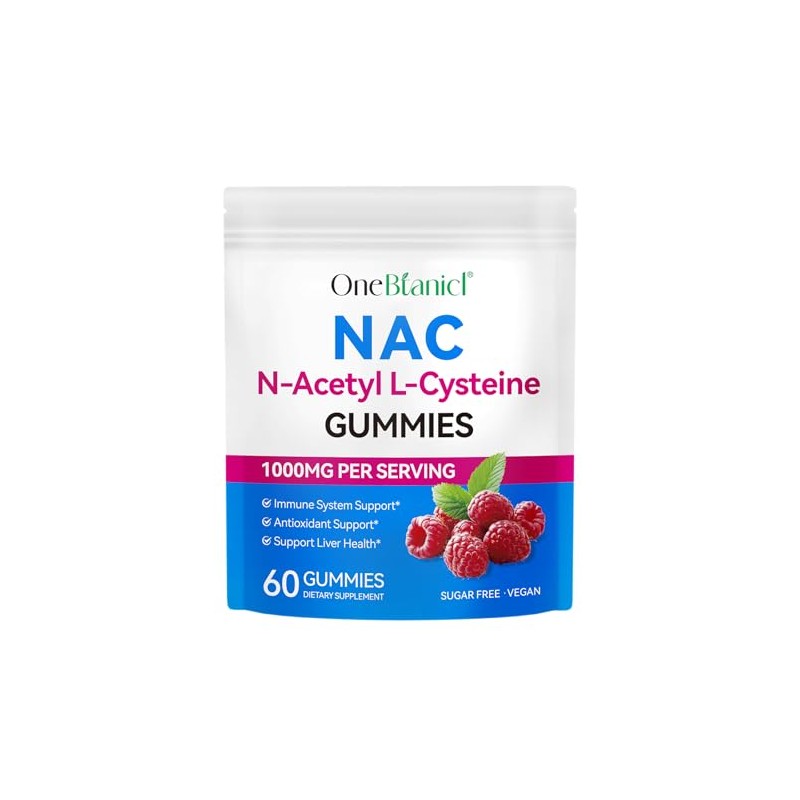 N-Acetyl L-Cysteine Gummies,1000mg NAC Gummies for Antioxidants & Immune Support,