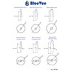 BlueVue Overflow Gasket Kit with Trip Lever Overflow Cover, Chrome