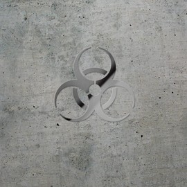 Transparent Decal Stickers Of Biohazard Biological Hazard Warning Sign Symbol (Metallic Silver) Premium Waterproof Vinyl Decal Stickers For Laptop Phone Accessory Helmet Car Win USCSKUS882156SI090622