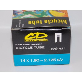 Cycle Design CD Cycle Design 14x1.90 - 2.125 Schrader Valve High Performance Bike Tube 761421