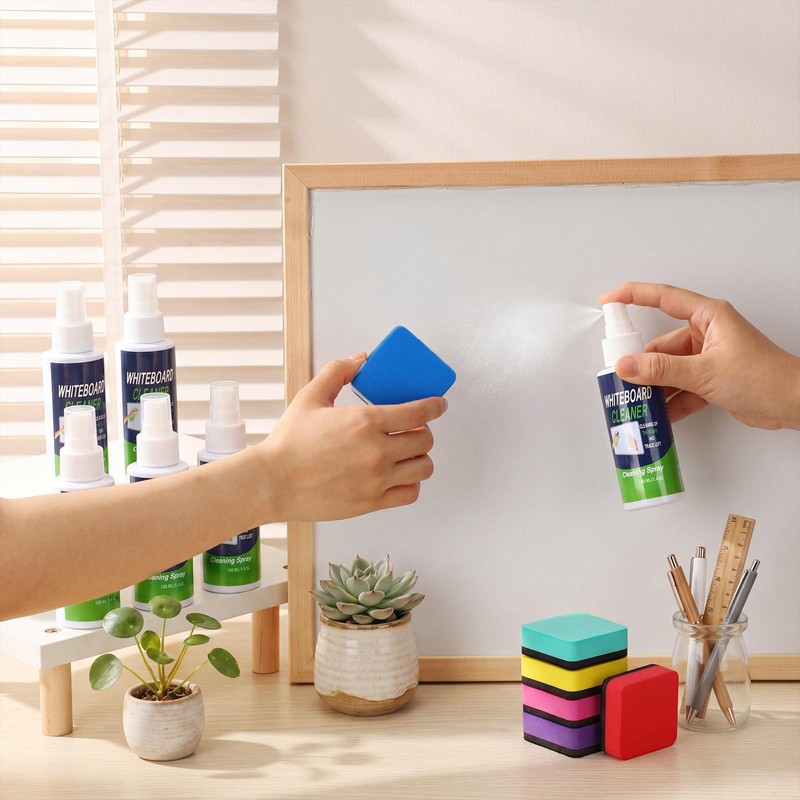 Fuyoooo 6 Pack Whiteboard Cleaner 3.4 Fl oz Dry Erase