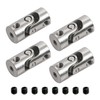 Aopin 2mm-2mm Rotatable Alloy Steel 2 Section Universal Joint Coupling