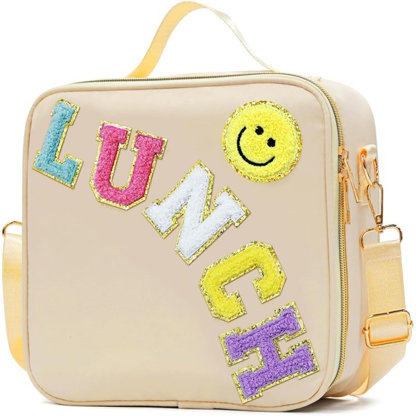 ZAKSTAR Insulated Lunch Bag for Girls - Large Reusable Preppy