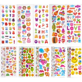 30 Hojas Pegatinas para Niños,700+ 3D Puffy Pegatinas,Pegatinas para Regalos,Calcamonias para niños y niñas,regalos juguetes fiesta infantil,Pegatinas para de 4 a 6 a 8 a 10 Niños