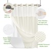 PILOTSHARK No Hook Waffle Weave Shower Curtain Set with Snap-in