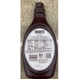 Hershey's Genuine CHOCOLATE Flavor Syrup ZERO SUGAR 17.5 Oz Bottle - FAT FREE