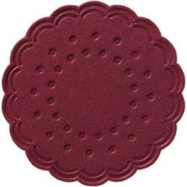 Duni Coasters 8-Ply Tissue Plain Bordeaux Diameter 7.5 cm Pack of 250