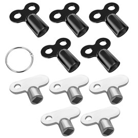 10 x Heating Keys for Bleeding Radiator Bleeding Key Heating Bleeding Radiator Key Heating Bleeding Key for All Radiators 5 mm with 1 Key Ring