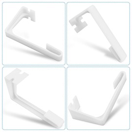 NOOTO 4 Pack White RV Curtains Holder for Camper Windows Side Curtain Hold RV Curtain Track Clips RV Accessories Inside RV Windows Curtains Clips（Without Included mounting Screws）