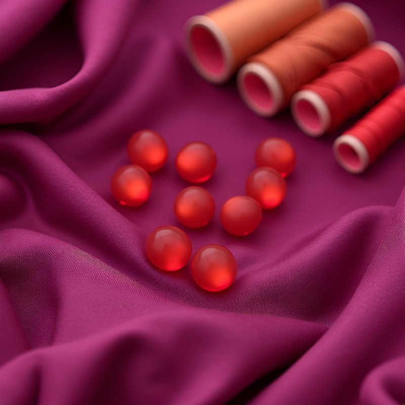 50pcs/Pack Red Resin Colored Shirt Pearl Buttons，Hand Sewn Button， for