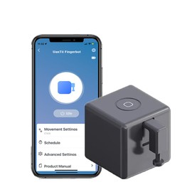UanTii Smart Fingerbot Tuya Bluetooth Switch Button Pusher Bluetooth Smart Switch Works with Tuya Smart Life App (Fingerbot-Black)
