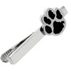 Silver Black Paw Dog Cat Tie Clip Tie Bar Tie