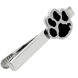 Silver Black Paw Dog Cat Tie Clip Tie Bar Tie Clip n02941, Brass, No Gemstone
