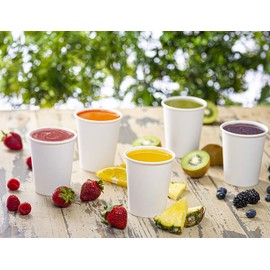 GUSTO White Paper Cups [16 oz - 100 Count] Disposable Coffee Cup for Hot Drinks – Sturdy & Eco-Friendly – Paper Cups for Tea, Cocoa & More – (Formerly Comfy Package)