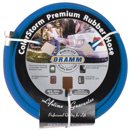 Dramm 17005 ColorStorm Rubber Garden Hose, 5/8" x 50', Blue