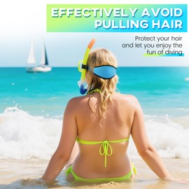 Dawitrly Scuba Mask Strap Cover, 2PCS Neoprene Diving Goggles Hair Protector Wrap, Waterproof Mask Slap Straps for Dive Snorkel, Swimming Water Sports Blue