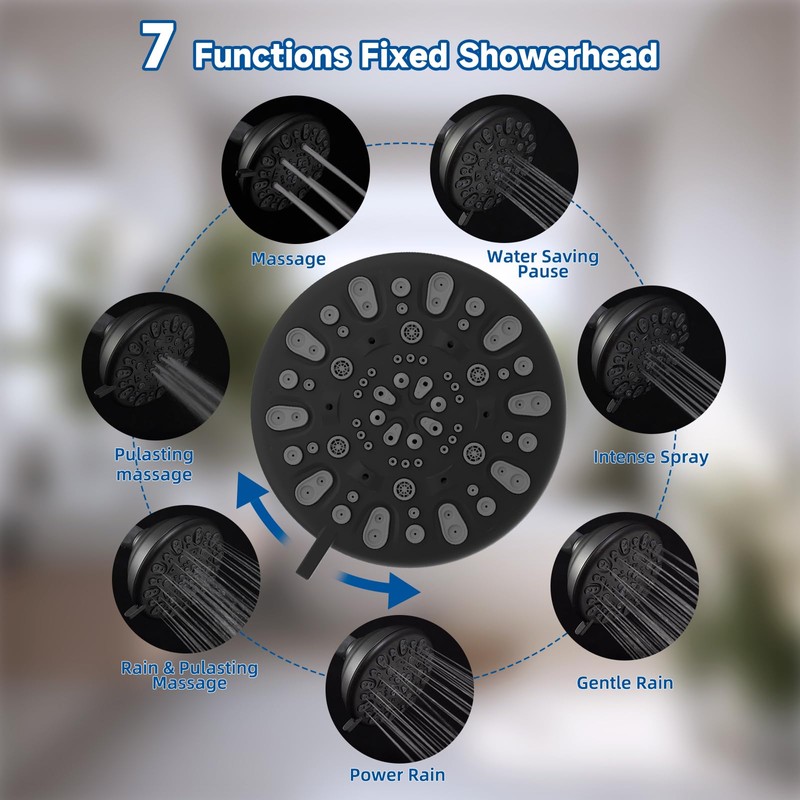 Dual Handheld Shower Head Combo, 3-Way High Pressure 10-Setting Handheld