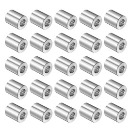 uxcell 25pcs Stainless Steel Spacer 3/8" Bore x 3/4" OD x 3/4" Length Screw Bushing Plain Finish Round Metal Spacer for M10 Screws Bolts and Rods