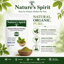 Natural Henna for hair | 100% Pure Lawsonia Inermis Leaf, Triple Sifted, Natural Hair Colour Deep Conditioning, Shine & Body, Vegan | Halal (100g)