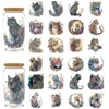24PCS UV DTF Cup Wrap Stickers, Dreamy Cats Rub on