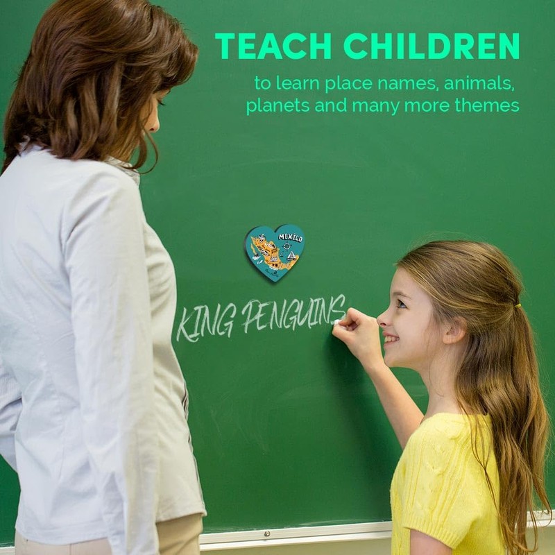 1x Heart MDF Magnet 6cm - Mexico Mexican Map Fun